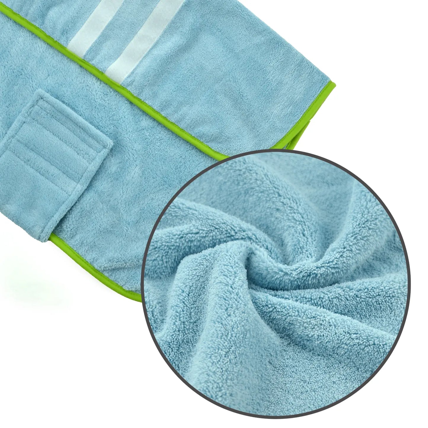 2 Counts Quick-Dry Dog Bathrobe Pet Towels Set, Adjustable Microfiber Robe with Drying Gloves, Ideal for Cold Weather and Beach Swimming #GLOBAL PICKS