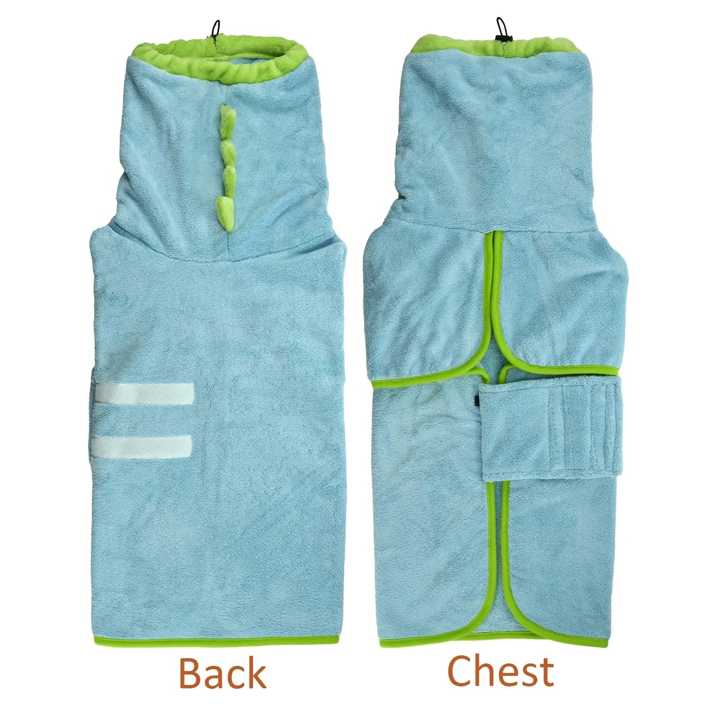 2 Counts Quick-Dry Dog Bathrobe Pet Towels Set, Adjustable Microfiber Robe with Drying Gloves, Ideal for Cold Weather and Beach Swimming #GLOBAL PICKS
