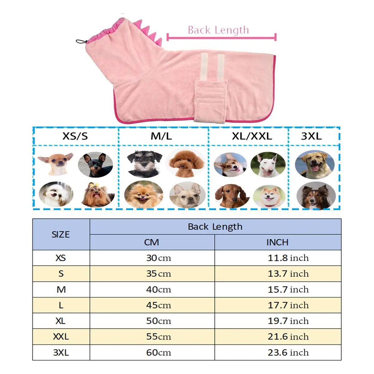 2 Counts Quick-Dry Dog Bathrobe Pet Towels Set, Adjustable Microfiber Robe with Drying Gloves, Ideal for Cold Weather and Beach Swimming #GLOBAL PICKS