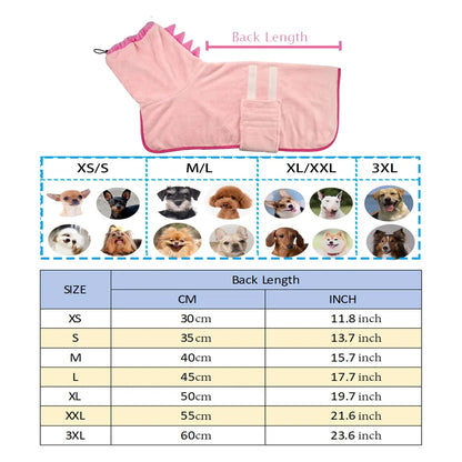 2 Counts Quick-Dry Dog Bathrobe Pet Towels Set, Adjustable Microfiber Robe with Drying Gloves, Ideal for Cold Weather and Beach Swimming #GLOBAL PICKS